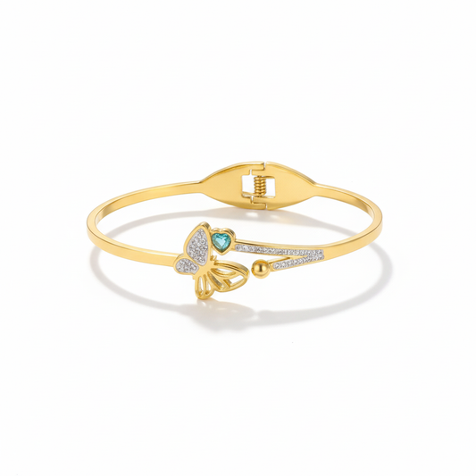 Uravashi 18K Gold Plated Bracelet Kada | Artisanal Handmade Jewellery - Artisanal Jewellery