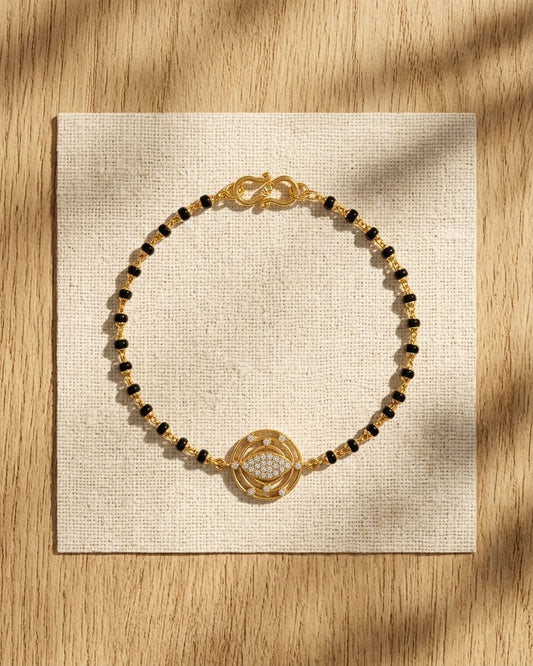 Aurelia 18K Gold Plated Evil Eye CZ Mangalsutra Bracelet