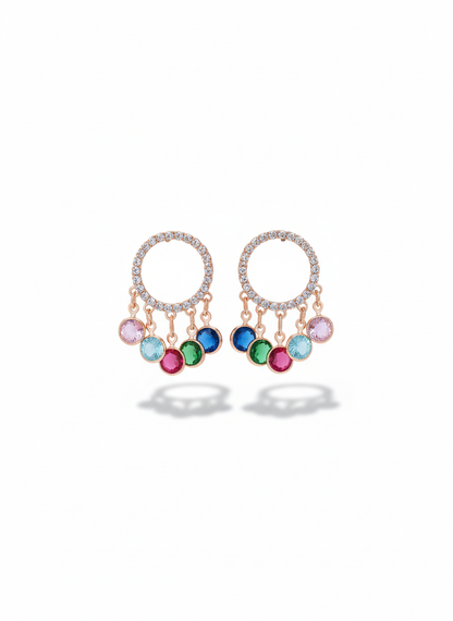 Zahra Rose Gold-Plated Earrings | Artisanal Handmade Jewellery - Artisanal Jewellery