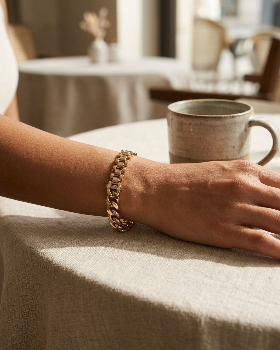 Regal Fusion Bracelet – Gold Cuban Link & Premium Band Bracelet
