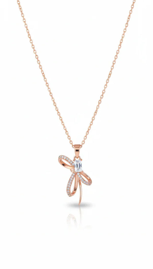 Soliflutter Rosegold Necklace - Artisanal Jewellery