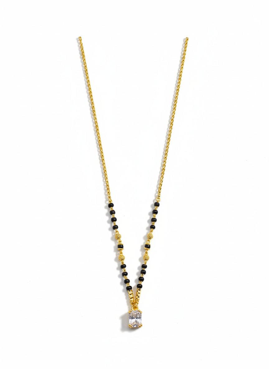 Royal Square 18K Gold-Plated Mangalsutra | Artisanal Handmade Jewellery