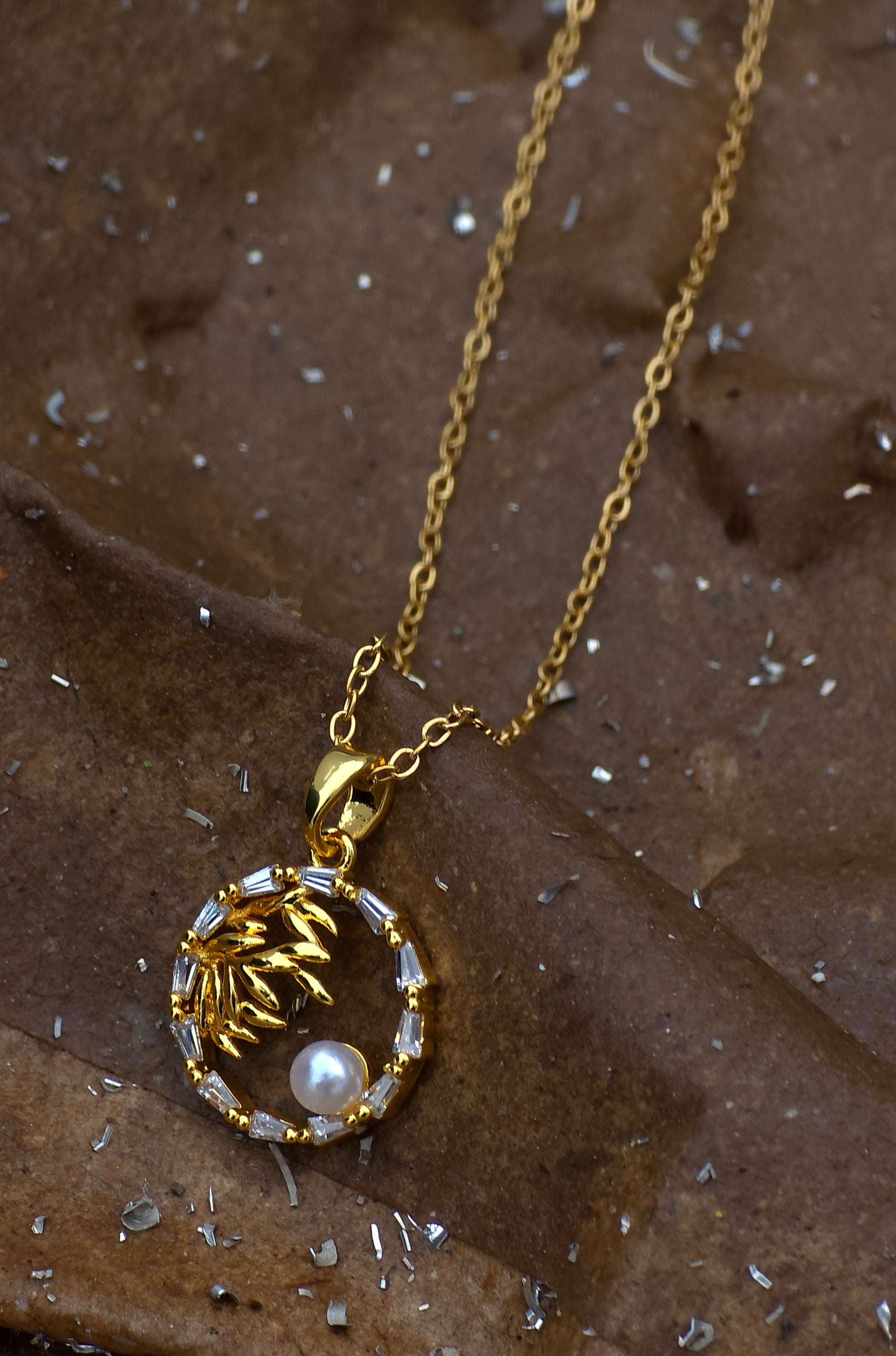 vintage tarot sun 18k gold palted nacklace - Artisanal Jewellery