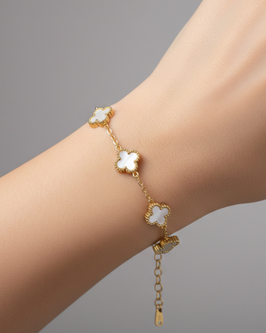 Pearls 18K Gold Plated Bracelet | Artisanal Handmade Jewellery
