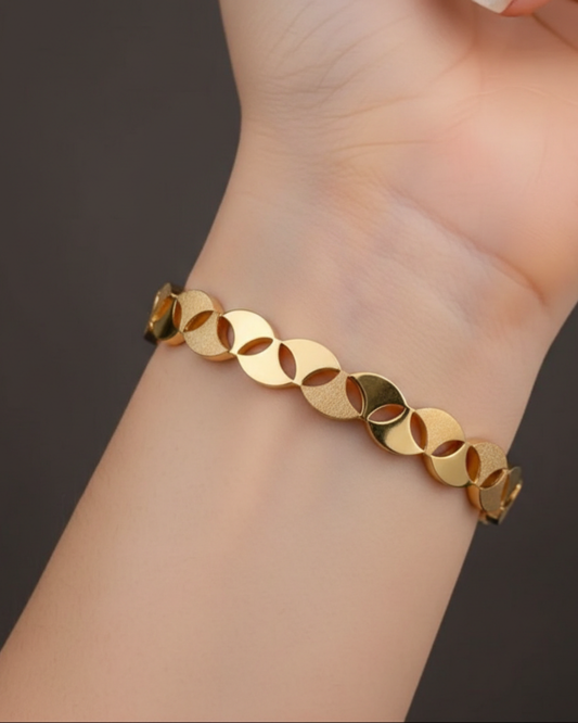Kimaya 18K Gold Plated Bracelet Kada | Artisanal Handmade Jewellery