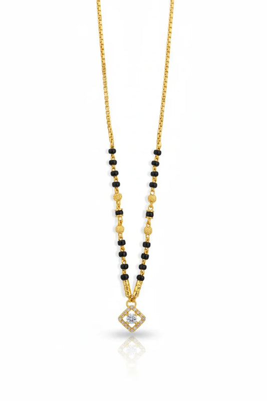 Diamond Matrix 18K Gold-Plated Mangalsutra | Handmade Artisan Jewellery - Artisanal Jewellery