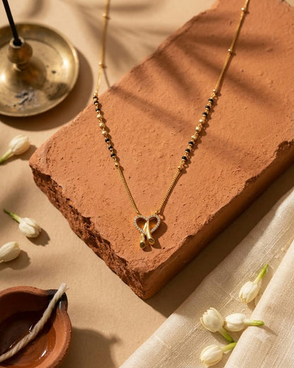 Infinity Heart 18K Gold Plated Mangalsutra Necklace