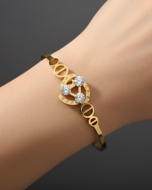 Inaaya 18K Gold Plated Bracelet Kada | Artisanal Handmade Jewellery
