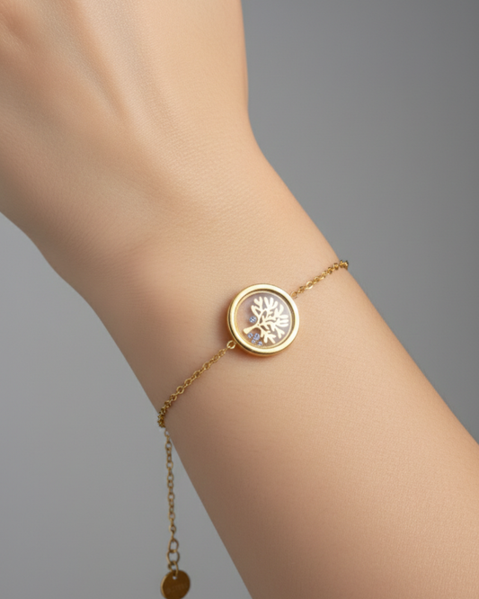 Tree 18K Gold Plated Bracelet | Artisanal Handmade Jewellery