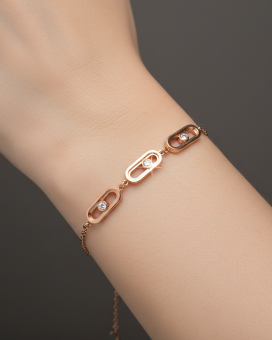 Trohi Rosegold Plated Bracelet | Artisanal Handmade Jewellery