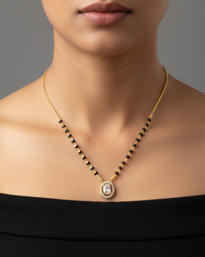 Nova Circle 18K Gold-Plated Mangalsutra | Handmade Artisan Jewellery