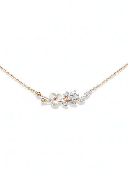 Stalk Rose-Gold Necklace - Artisanal Jewellery