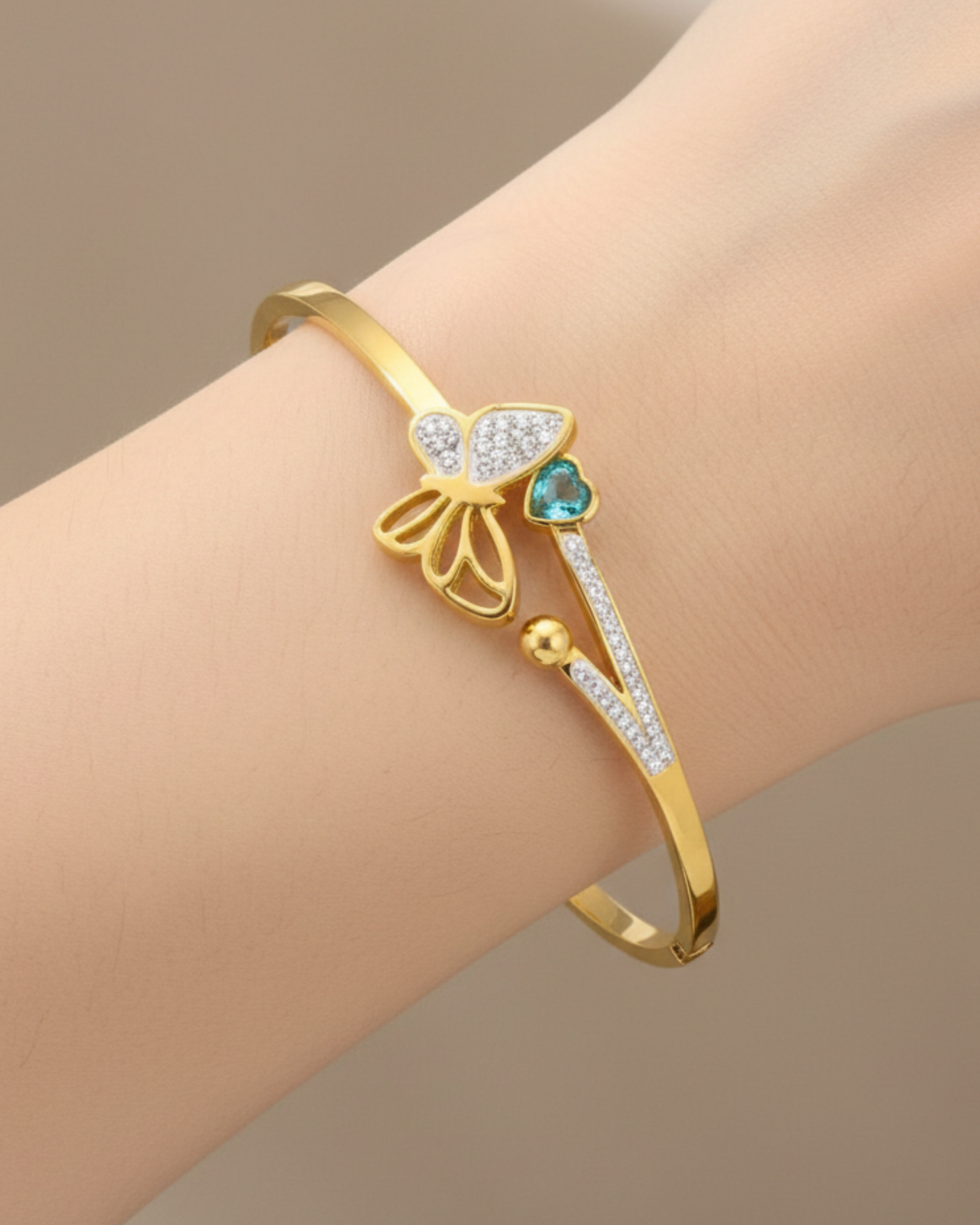 Uravashi 18K Gold Plated Bracelet Kada | Artisanal Handmade Jewellery