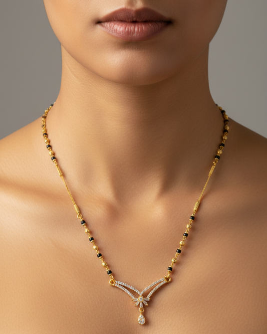 Meher 18K Gold-Plated Mangalsutra | Artisanal Handmade Jewellery