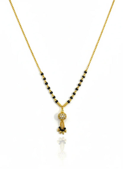 Round Aura 18K Gold-Plated Mangalsutra | Artisanal Handmade Jewellery - Artisanal Jewellery