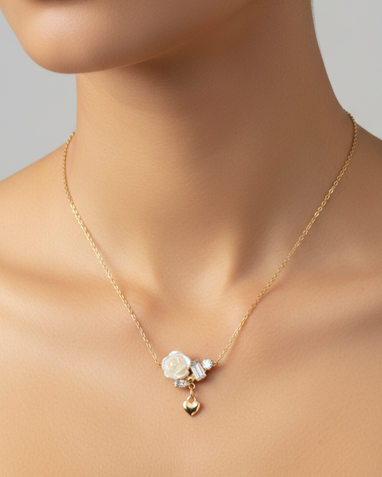 Rose Rose-Gold Necklace – Elegant Women’s Jewelry