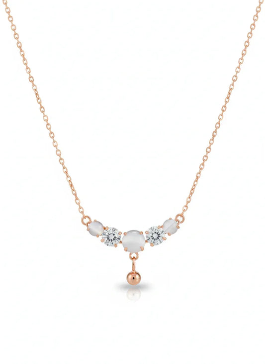 Water Art Rose-Gold Necklace - Artisanal Jewellery