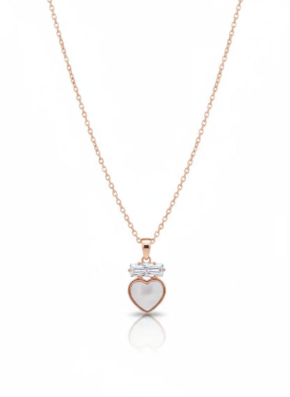 Heart Rose-Gold Necklace - Artisanal Jewellery