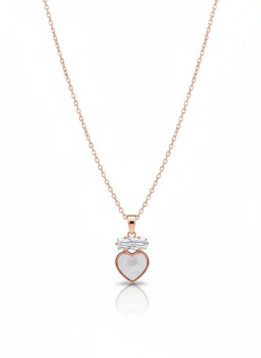 Heart Rose-Gold Necklace - Artisanal Jewellery