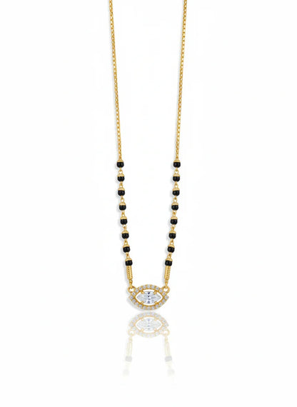 Eye CZ Pendant 18K Gold-Plated Mangalsutra | Handmade Artisan Jewellery - Artisanal Jewellery