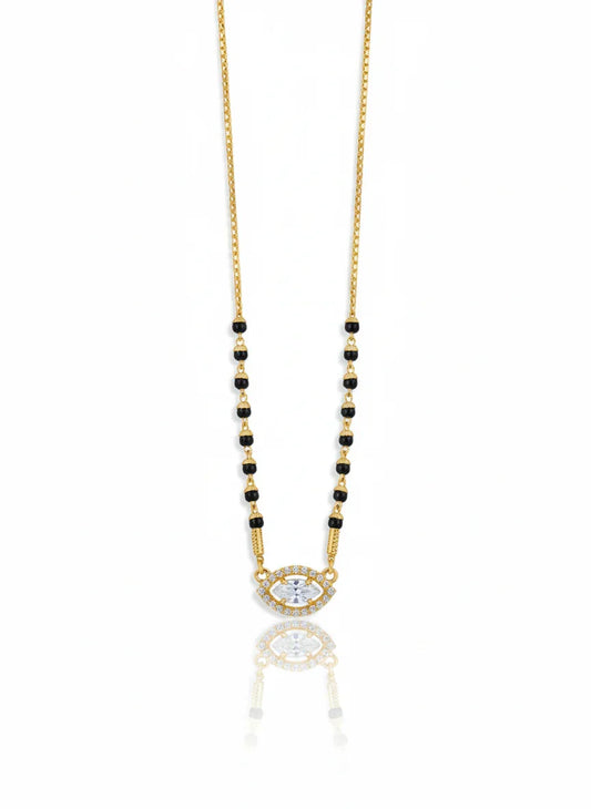 Eye CZ Pendant 18K Gold-Plated Mangalsutra | Handmade Artisan Jewellery - Artisanal Jewellery