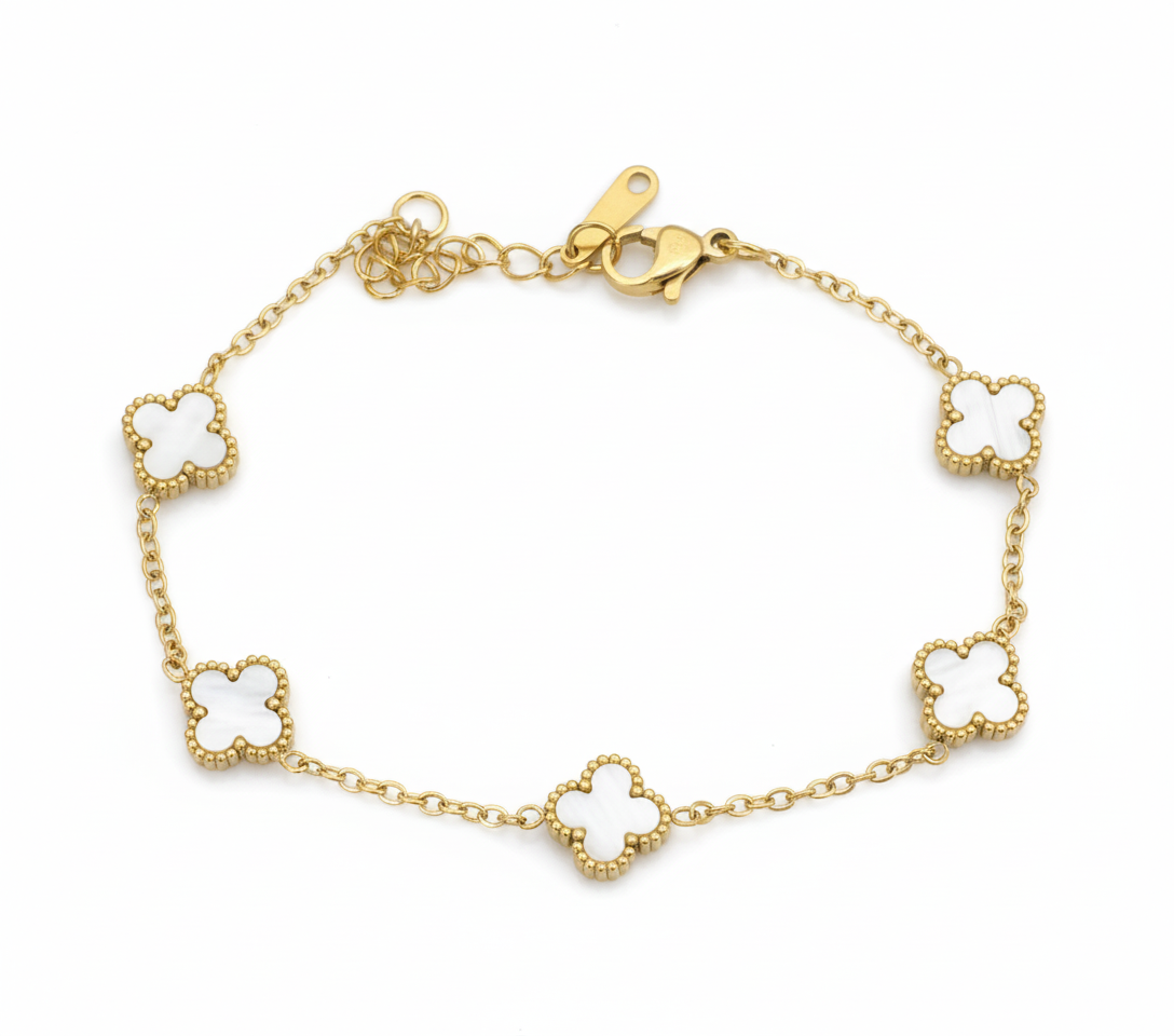 Pearls 18K Gold Plated Bracelet | Artisanal Handmade Jewellery