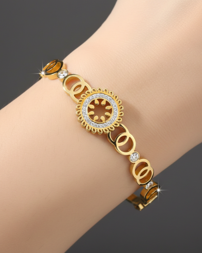 Katrina 18K Gold Plated Bracelet Kada | Artisanal Handmade Jewellery