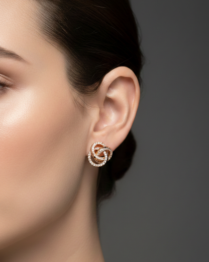 Syzanne Rose Gold-Plated Earrings | Artisanal Handmade Jewellery