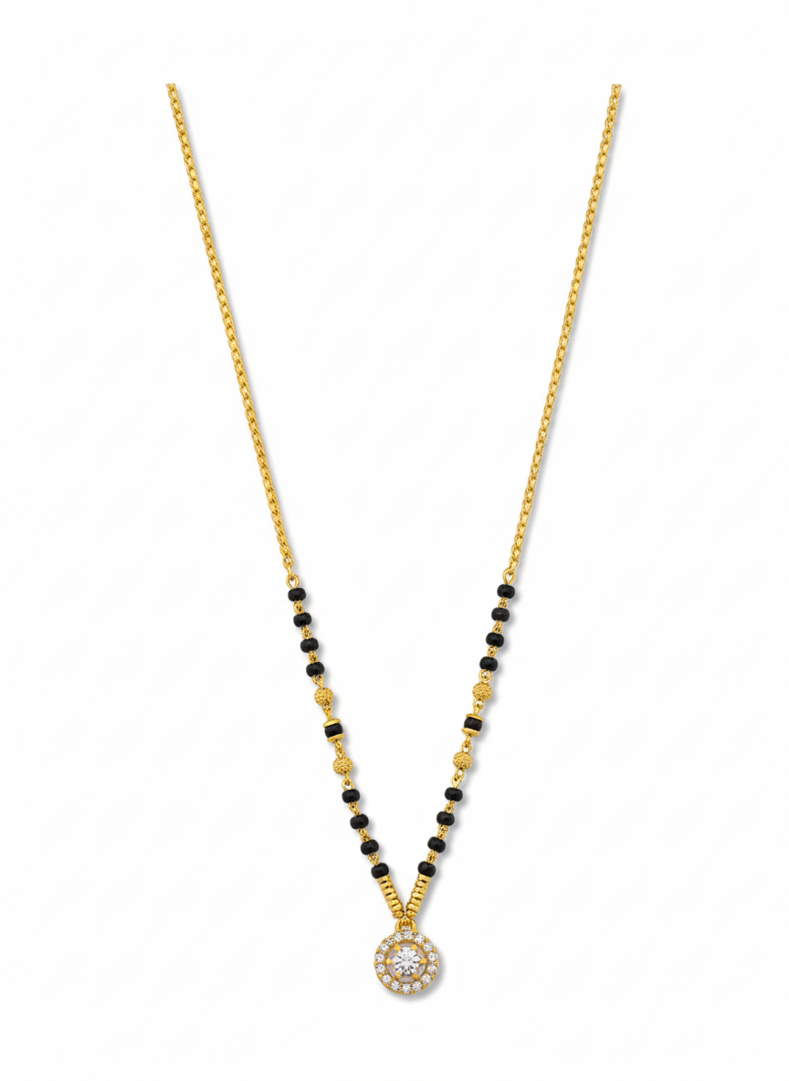 Orbit Line 18K Gold-Plated Mangalsutra | Artisanal Handmade Jewellery