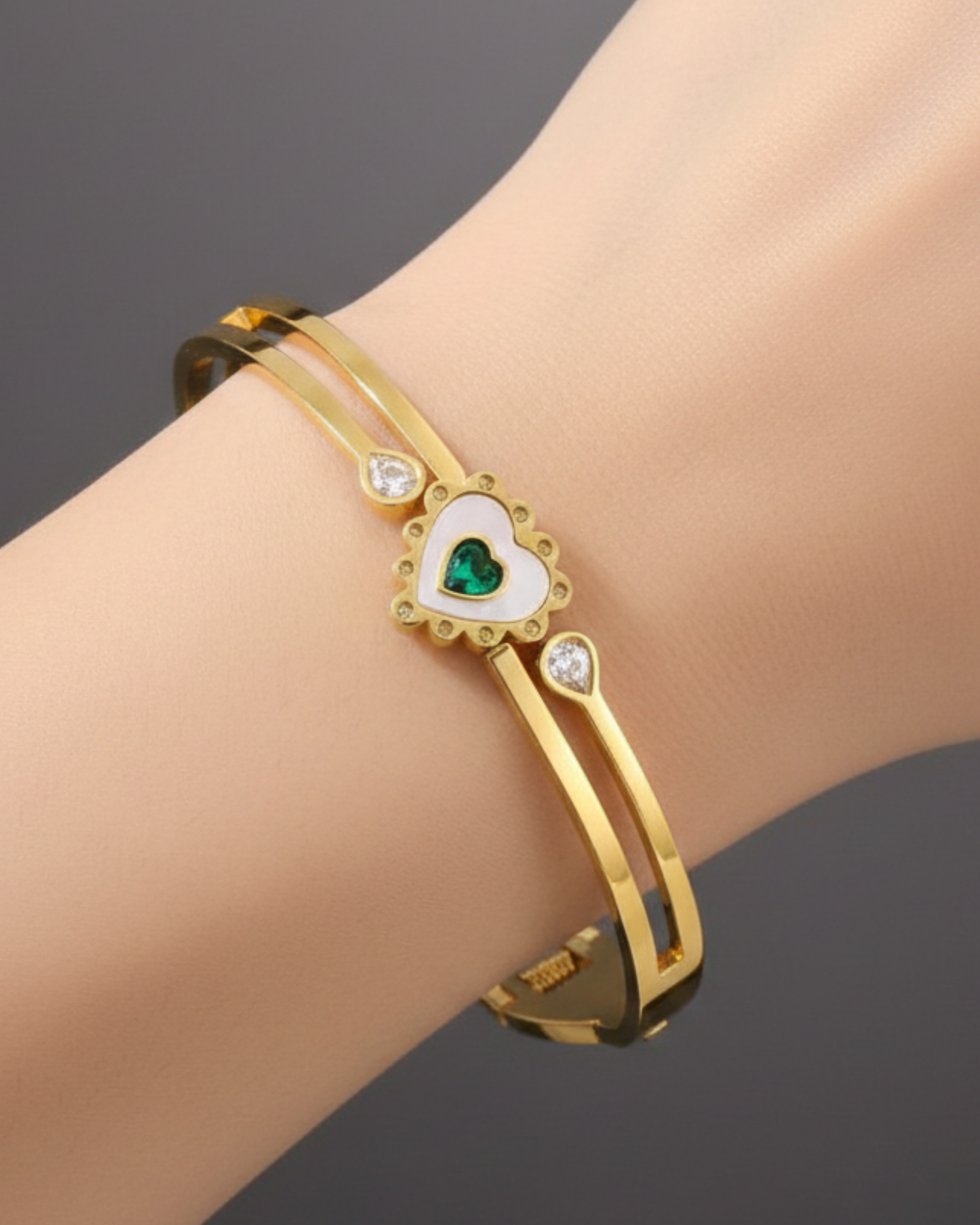 Arohi 18K Gold Plated Bracelet Kada | Artisanal Handmade Jewellery