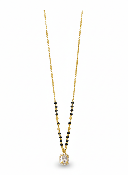 Crystal Cube 18K Gold-Plated Mangalsutra | Artisanal Handmade Jewellery