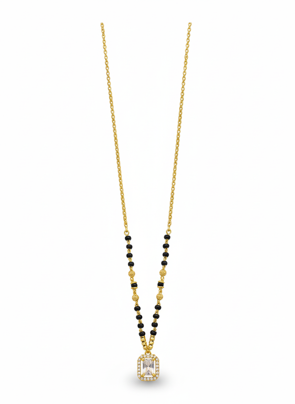 Crystal Cube 18K Gold-Plated Mangalsutra | Artisanal Handmade Jewellery