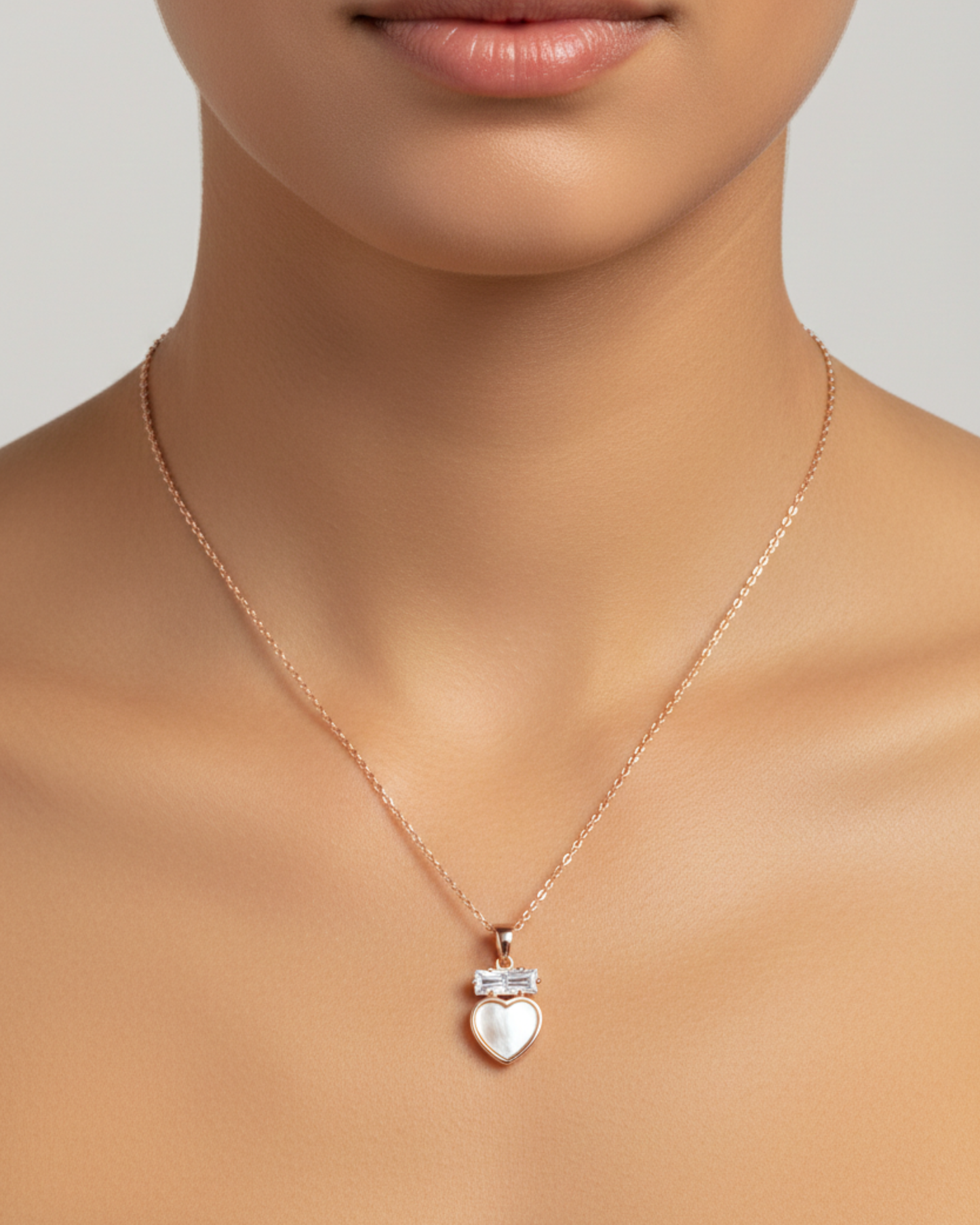 Heart Rose-Gold Necklace – Elegant Women’s Jewelry