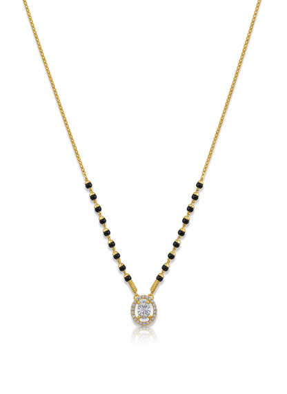 Nova Circle 18K Gold-Plated Mangalsutra | Handmade Artisan Jewellery