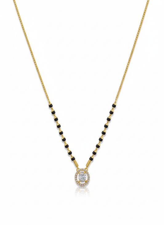 Nova Circle 18K Gold-Plated Mangalsutra | Handmade Artisan Jewellery