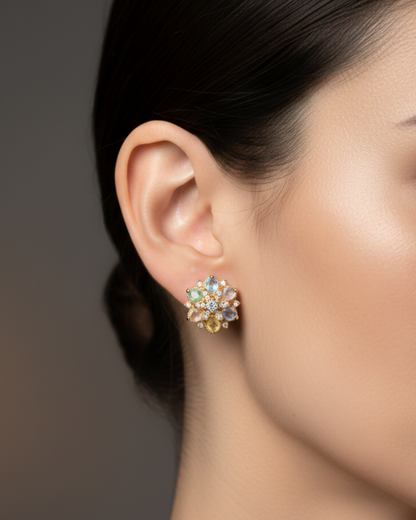 Tokyo Rose Gold-Plated Earrings | Artisanal Handmade Jewellery