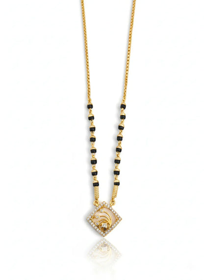 Square 18K Gold-Plated Mangalsutra | Handmade Artisan Jewellery - Artisanal Jewellery