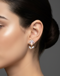 Clant Rose Gold-Plated Earrings | Artisanal Handmade Jewellery