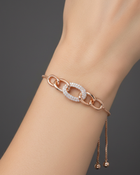 Circle Handcrafted Rosegold Plated Bracelet | Artisanal Handmade Jewellery