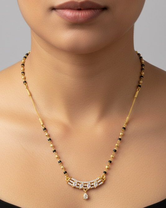 Khushi 18K Gold-Plated Mangalsutra | Artisanal Handmade Jewellery
