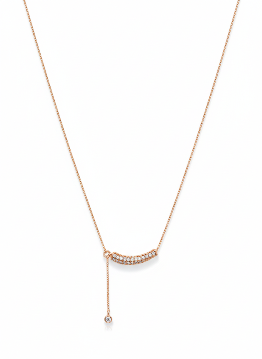 Swaying Rosegold Plated Necklace – Elegant Women’s Jewelry