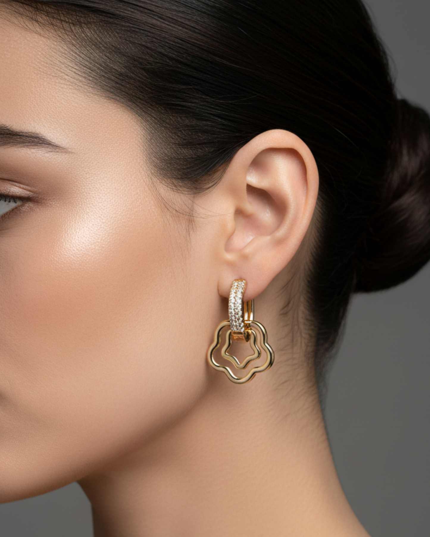 Star Kadi Rose Gold-Plated Earrings | Artisanal Handmade Jewellery